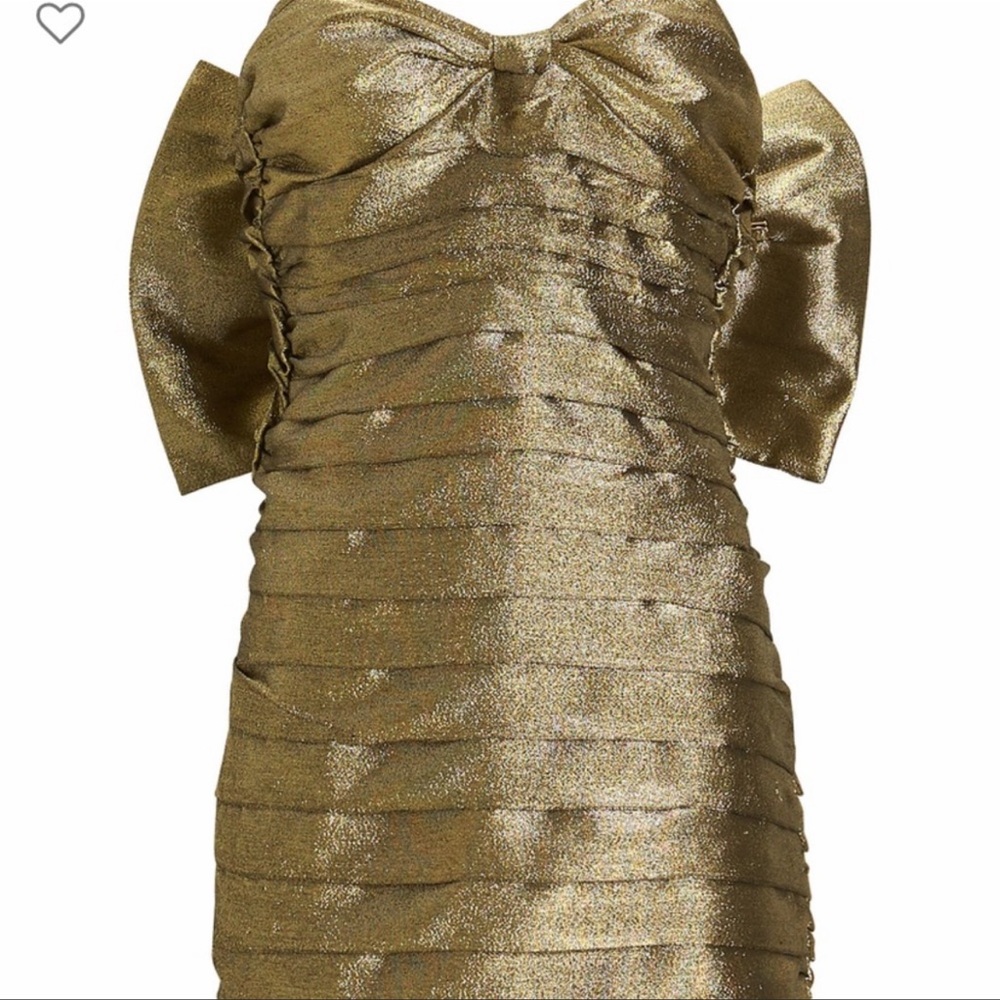 FOR LOVE & LEMONS | GOLD JULIETTE STRAPLESS MINI DRESS